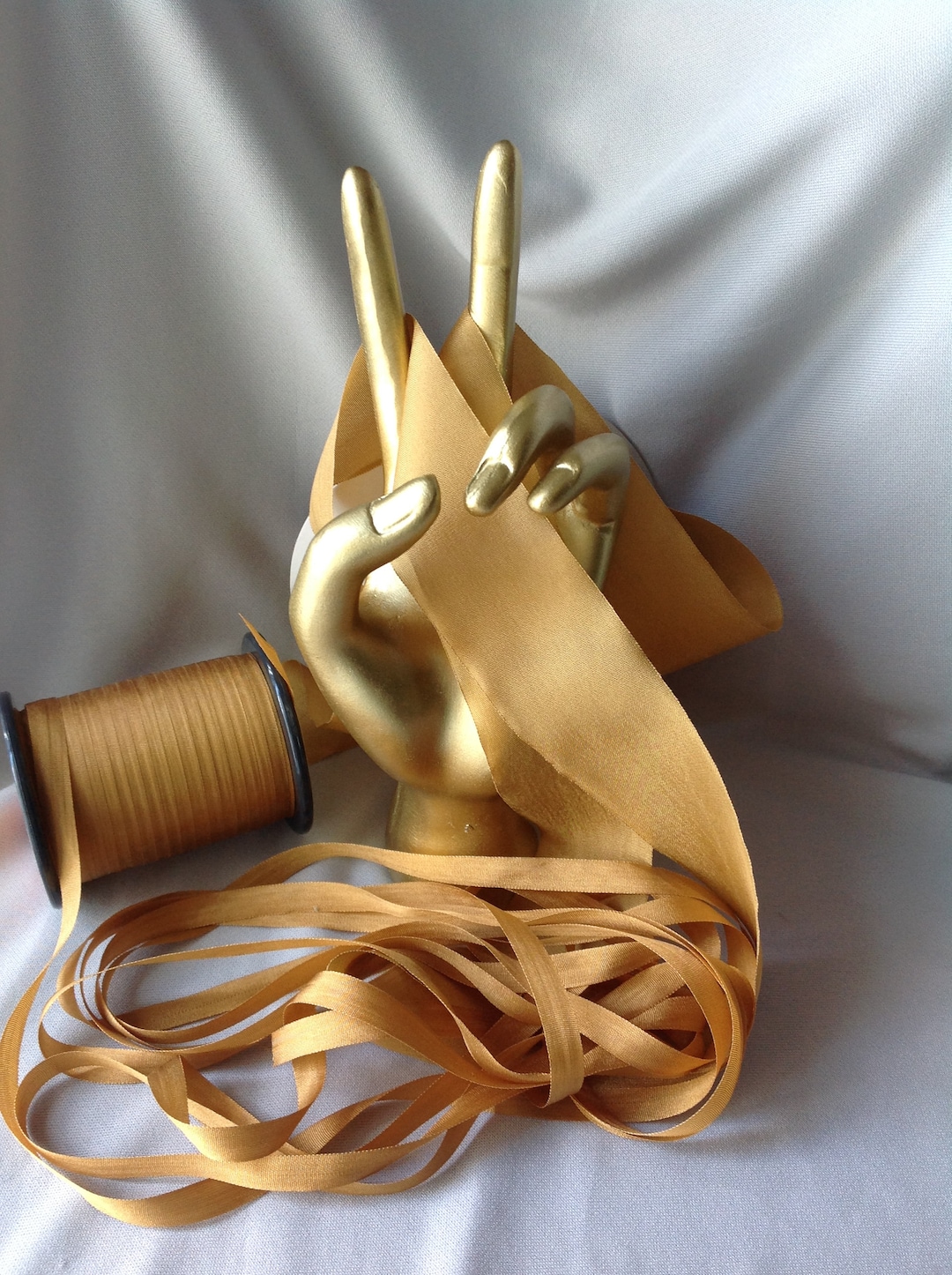 Dk Ribbon 4, 7, & 32 Mm, Silk Ribbon, DK GOLD, #52 Made in Japan - Etsy