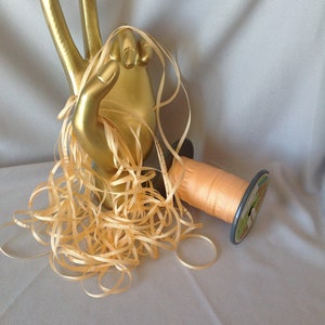 2, 4 & 7 mm silk ribbon  PL GOLD ORANGE #172, 4 or 20 yard cuts, 100% silk, made in Japan.