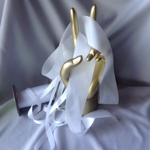 2, 4, 7, & 32 mm, Silk ribbon, WHITE #3,  Made in Japan