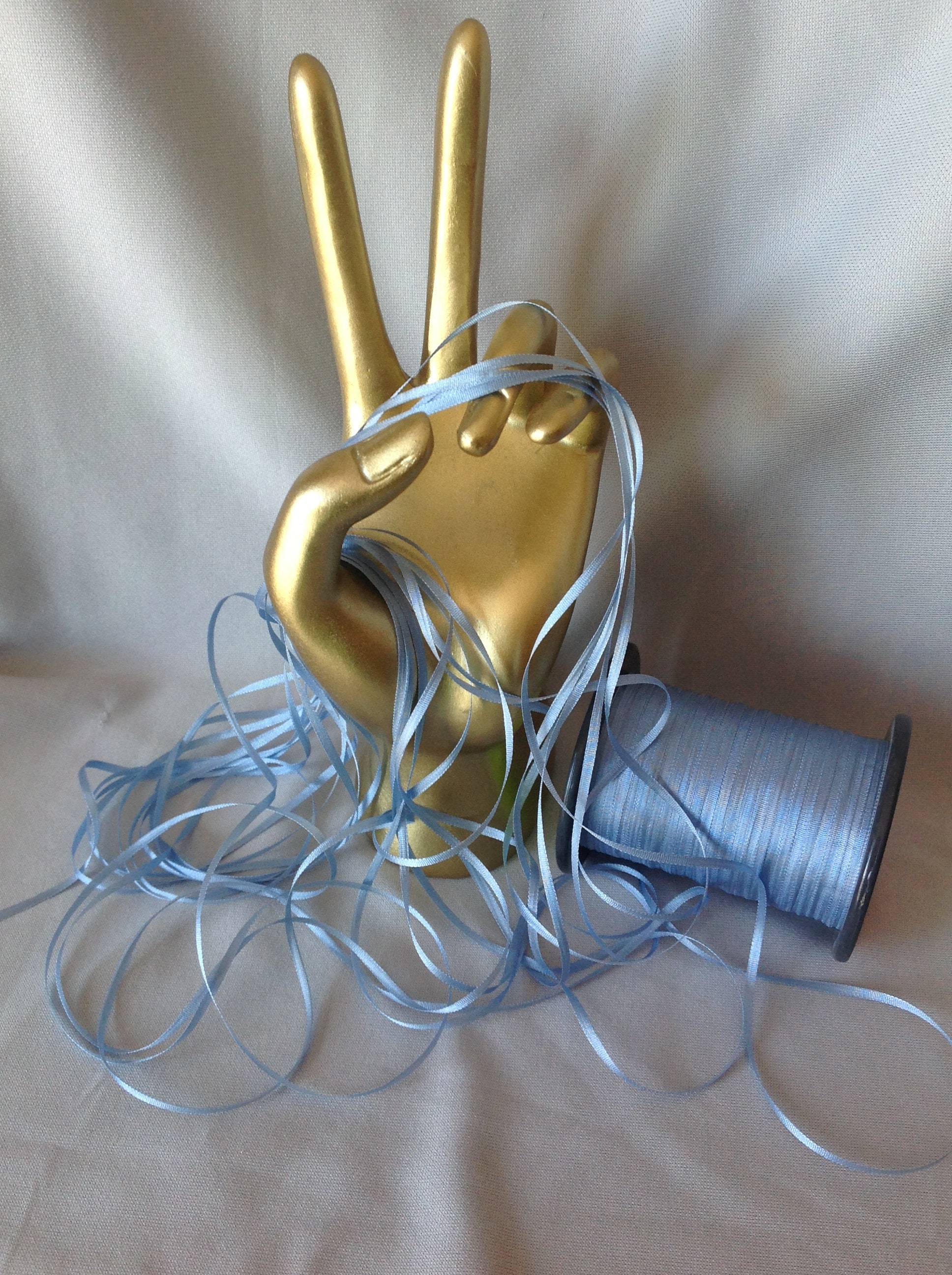 Dk Ribbon 2 & 4 Mm Silk Ribbon, DK BLUE GRAY #126, 4 or 20 Yard Cuts, 100% Silk ...