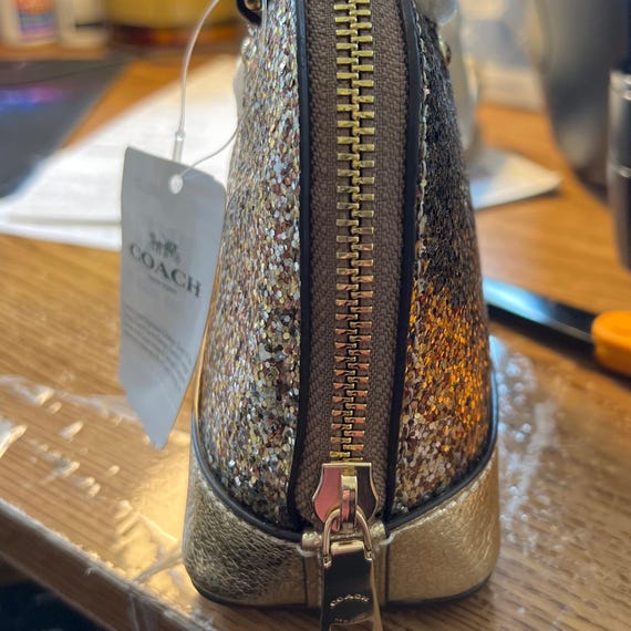 Coach Gold Glitter Micro Mini Sierra Bag F39497 MSRP Still