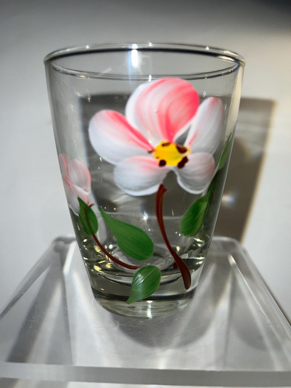 Franciscan “desert Rose” Clear Glassware Juice Glass, 3-1/4” Tall