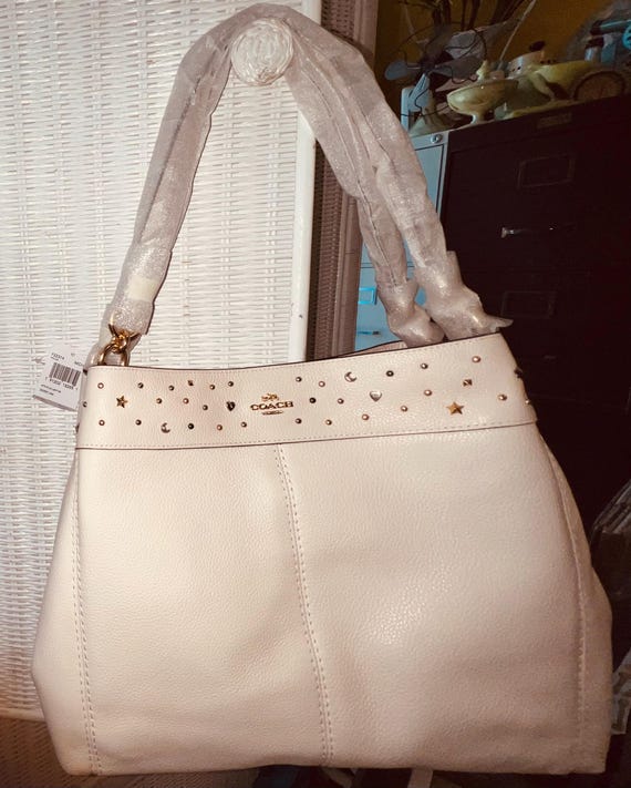 Coach スタースタッズ レクシー F22314 チョーク（アイボリー）レザー 
