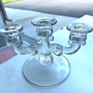 Cambridge Arms Epergne/Candelabra/Centerpiece Glass Base for a Very Elegant Centerpiece!  About 5.5” high, Perfect Condition! -g
