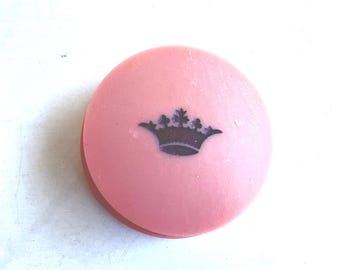Vintage Unused Cream Rouge by  Bennett Cosmetic Company, Hollywood CA Calif California, Pink Plastic Case, 1” diameter, 1940s-50s