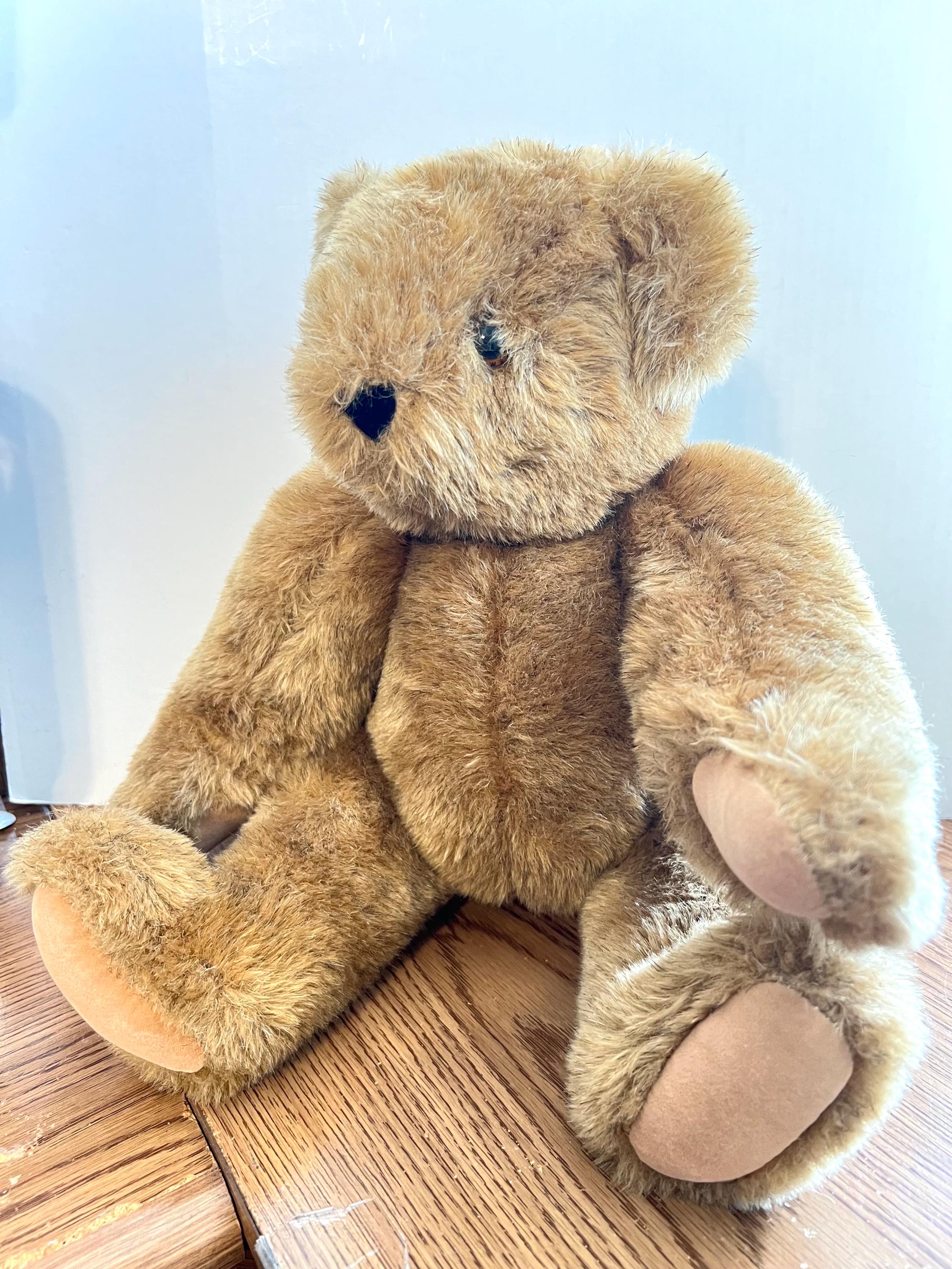 Vintage VERMONT TEDDY BEAR, 15-16” Tall, 1992, Plush, Jointed
