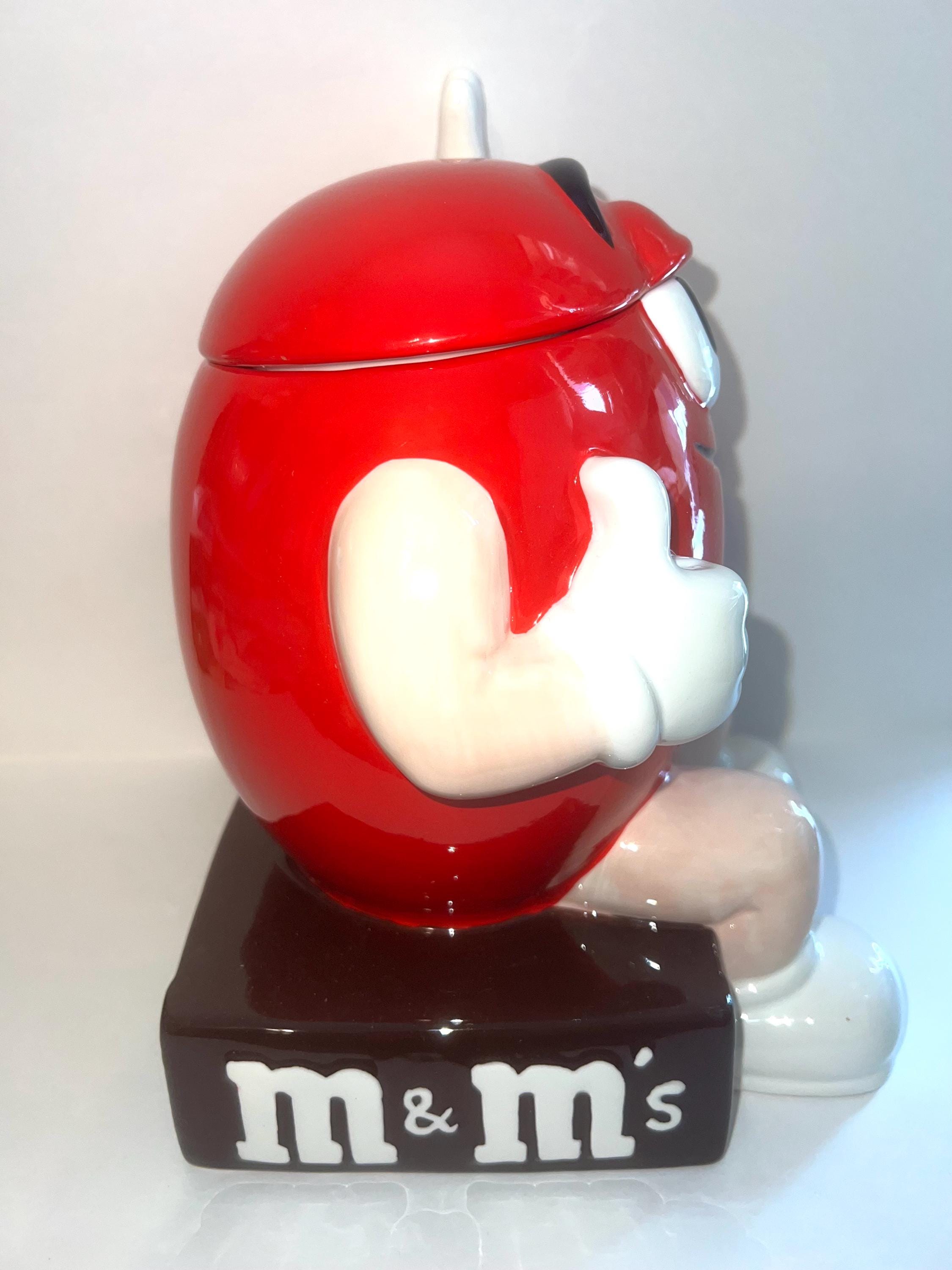 その他 M&M's Red Character Cookie Jar M & M Cookie Jar, Red Ceramic, 2000, 10.5” to Top of Hand, See