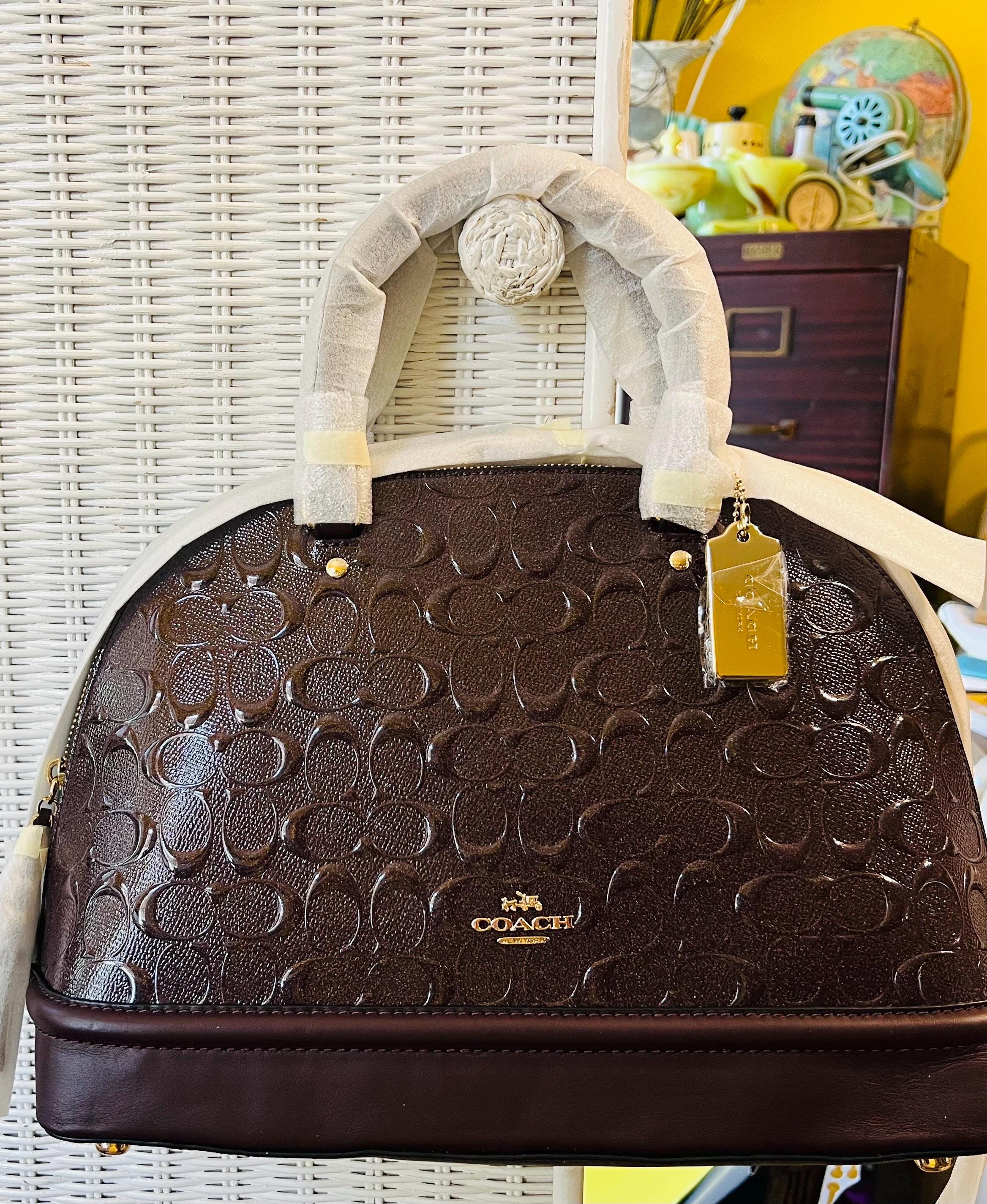 Coach オックスブラッド パテント シエラ F55449 レザー トートバッグ 