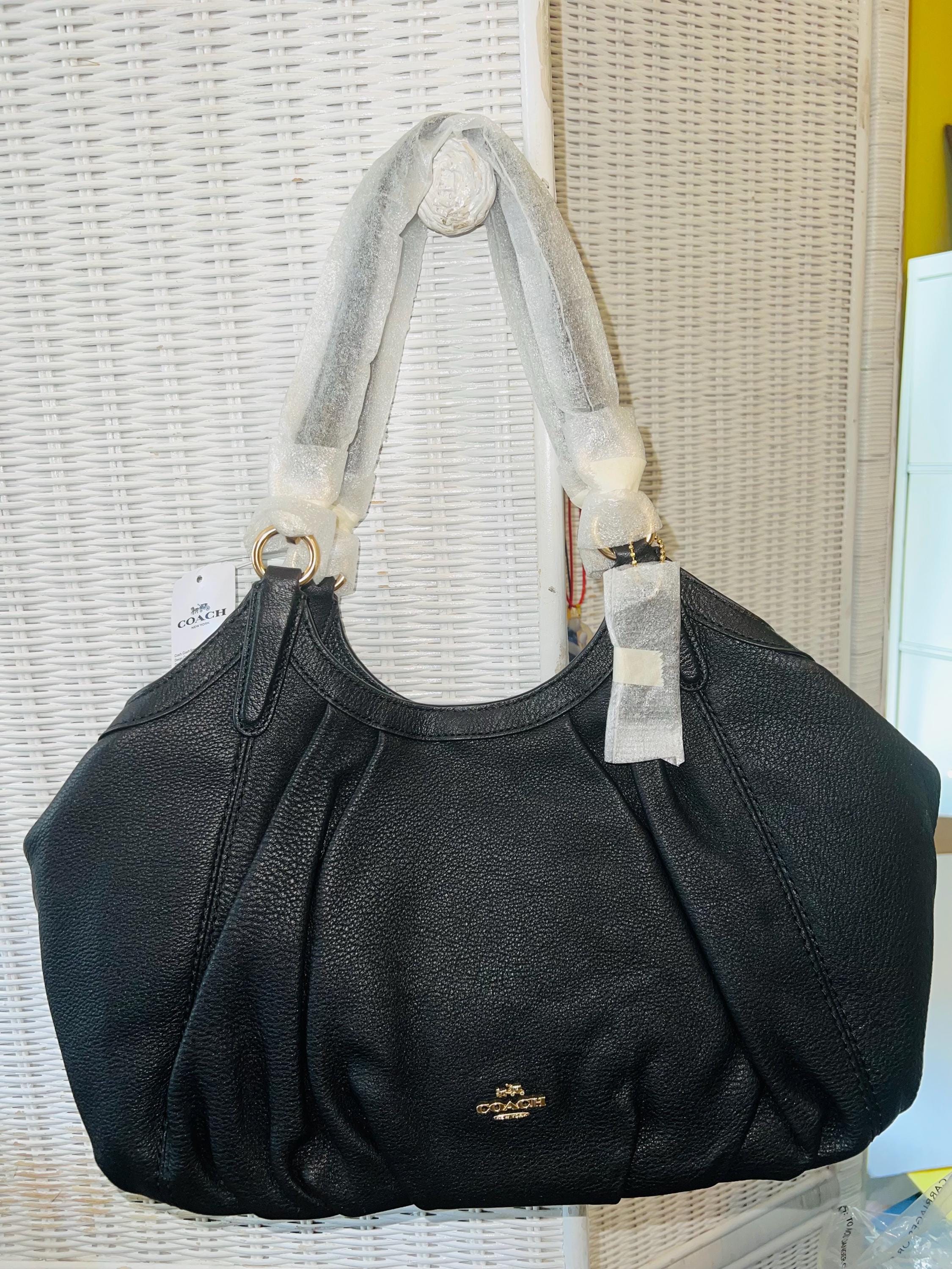 Coach Lily Black Pebbled Soft Leather F12155 Purse/ Bag (NWT, New