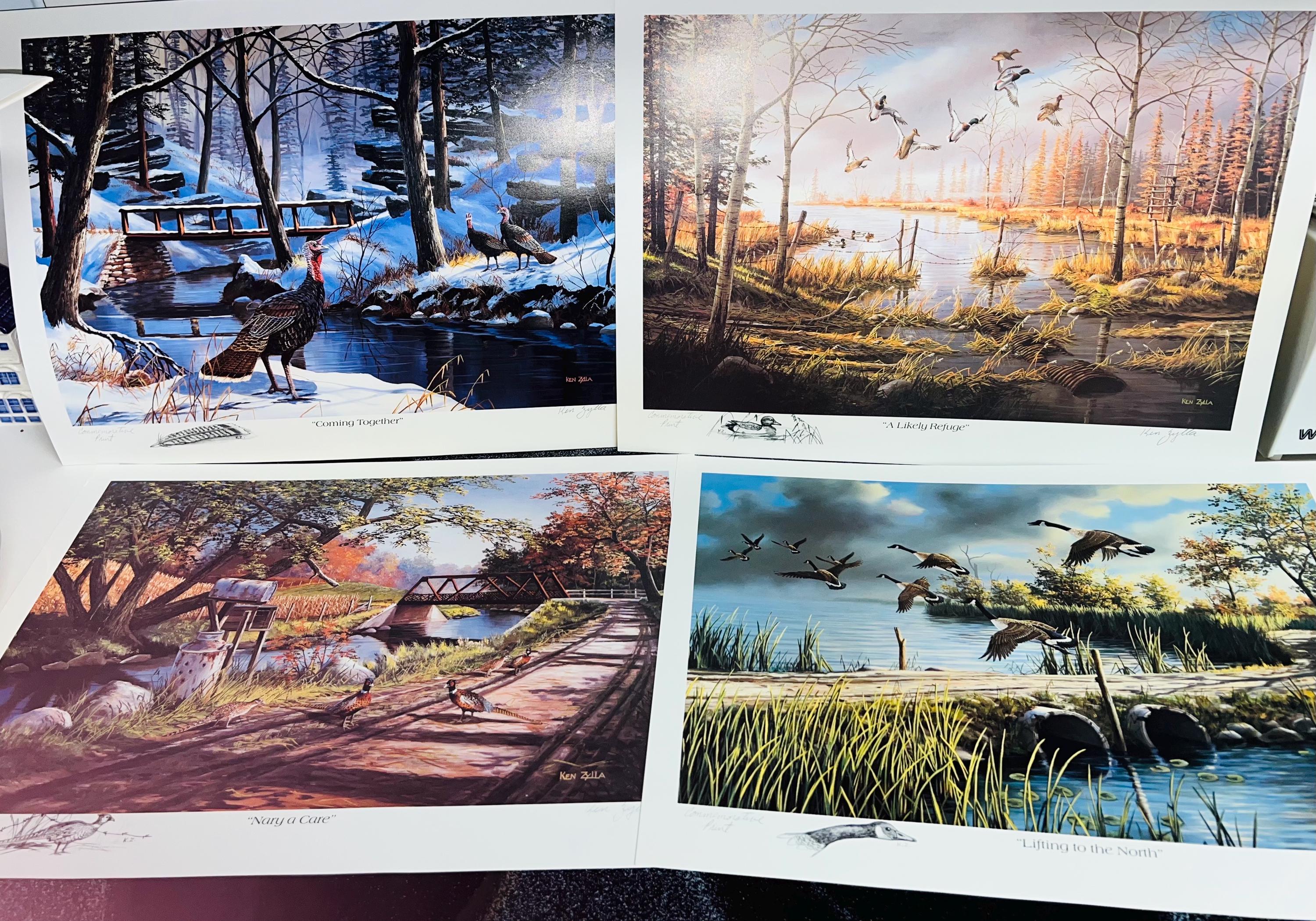 Set/4 Commemorative North American Game Bird Series #0114 Signed