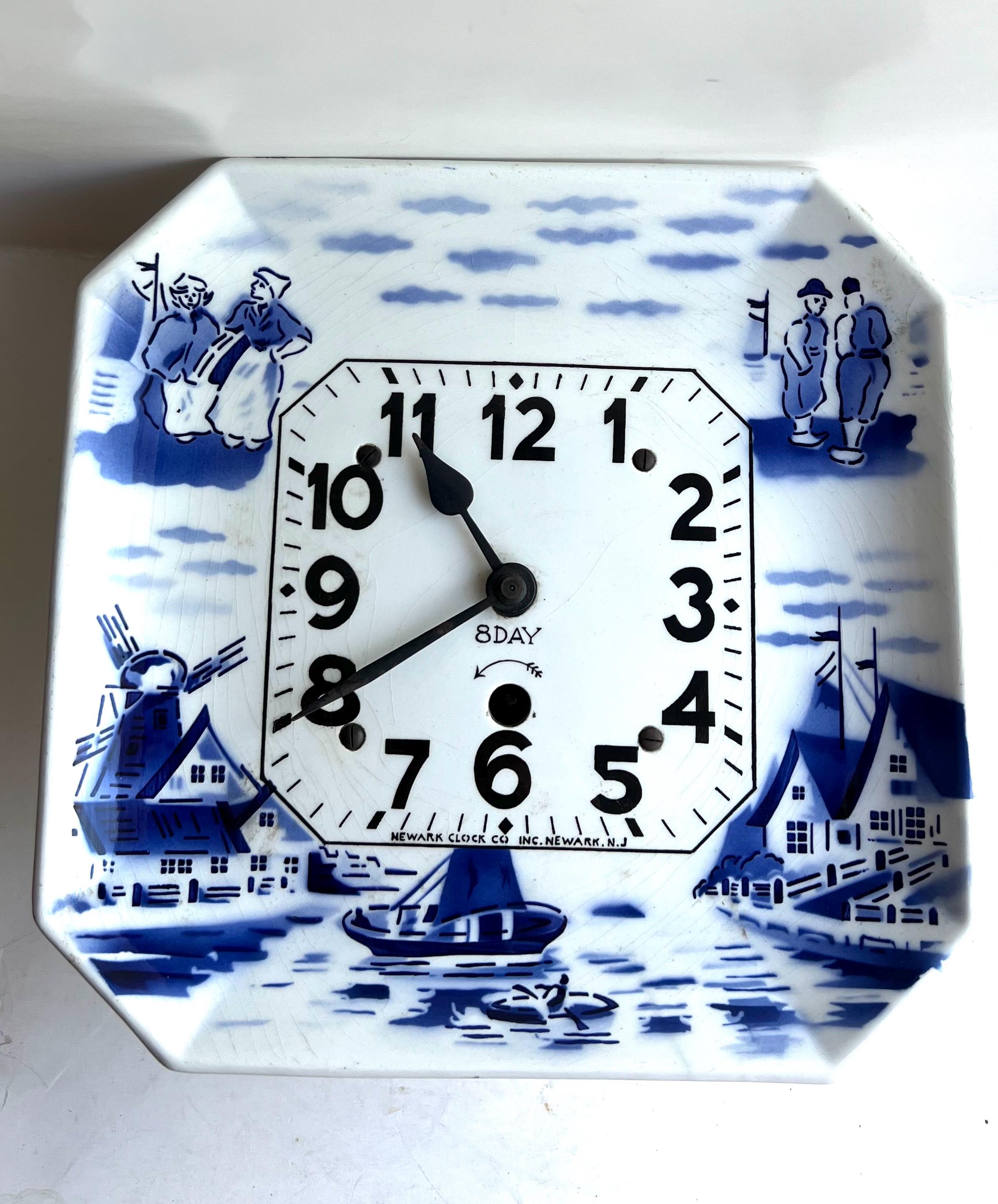 Antique Delft Clock - Etsy