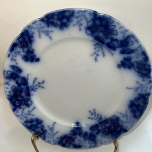 Flow Blue 9” Plate, “Peach Royal” Pattern, Johnson Bros England, Semi-Porcelain , Perfect Condition, BEAUTIFUL!