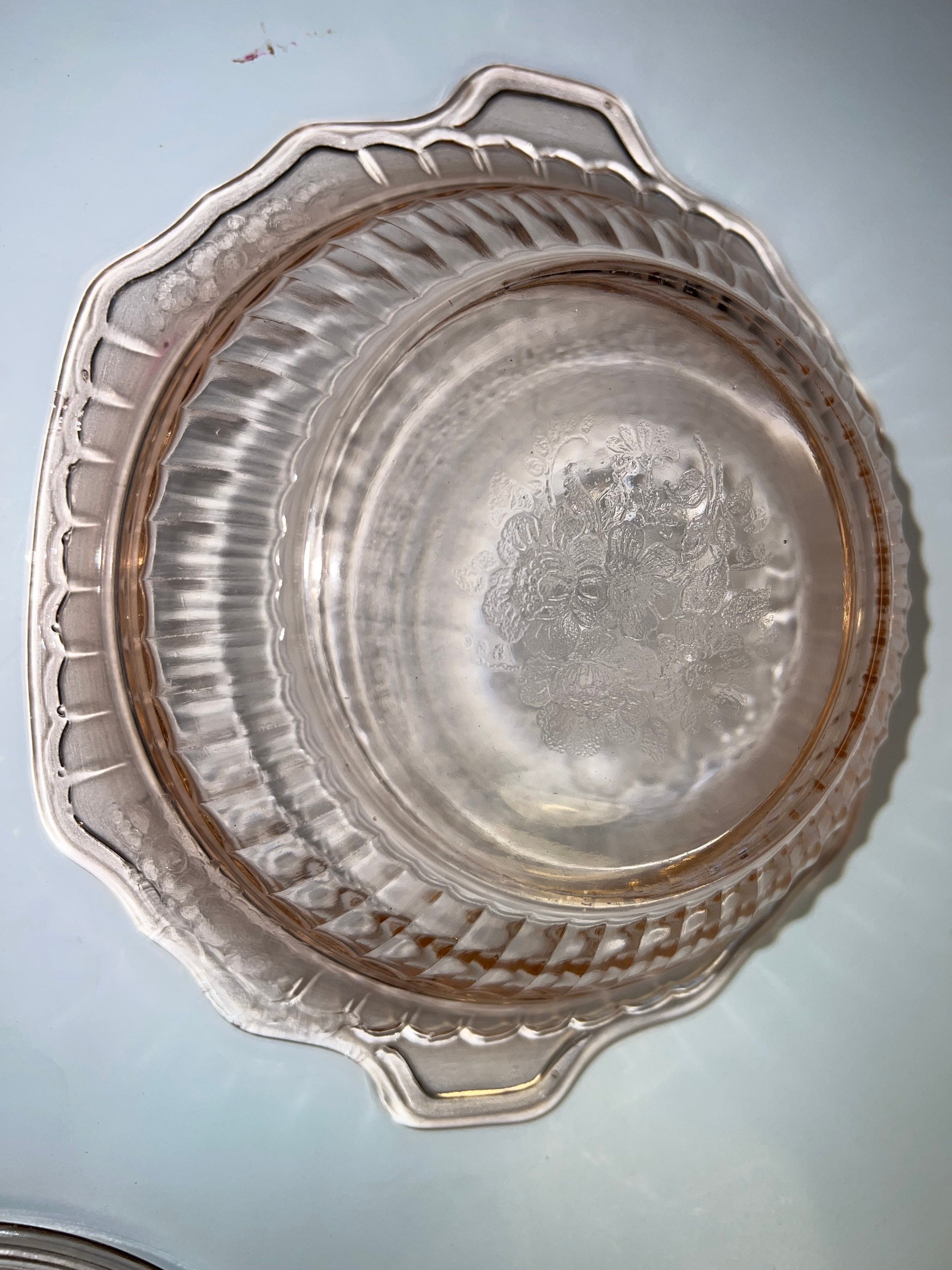 Pink Mayfair Depression Glass Butterdish Butter Dish 2pc Etsy