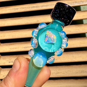 Heady opal chillum, Opal Pipe, Purple pipe, Pipe, One Hitter, Heady Chillum, Heady Pipe