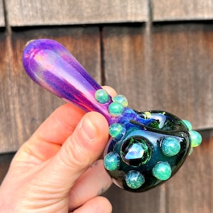 Girly pipe, Purple Pipe, Sparkly Pipe, glass pipe, Pink Pipe, Heady Pipe