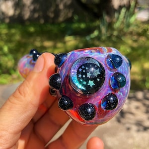 Heady Moon Pipe, Star Pipe, Dichro Pipe, Glass Pipe, Heady Glass Pipe, pipe, glass pipe