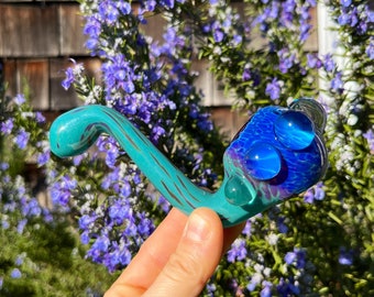 Purple Pipe, Heady Sherlock, opal sherlock,Heady Pipe, Pipe, Glass Sherlock, Rainbow Pipe, Glass Pipe, Glass Spoon, Dichroic Glass
