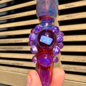 Purple Opal Chillum, Glass Chillum, onnie, heady glass Pipe