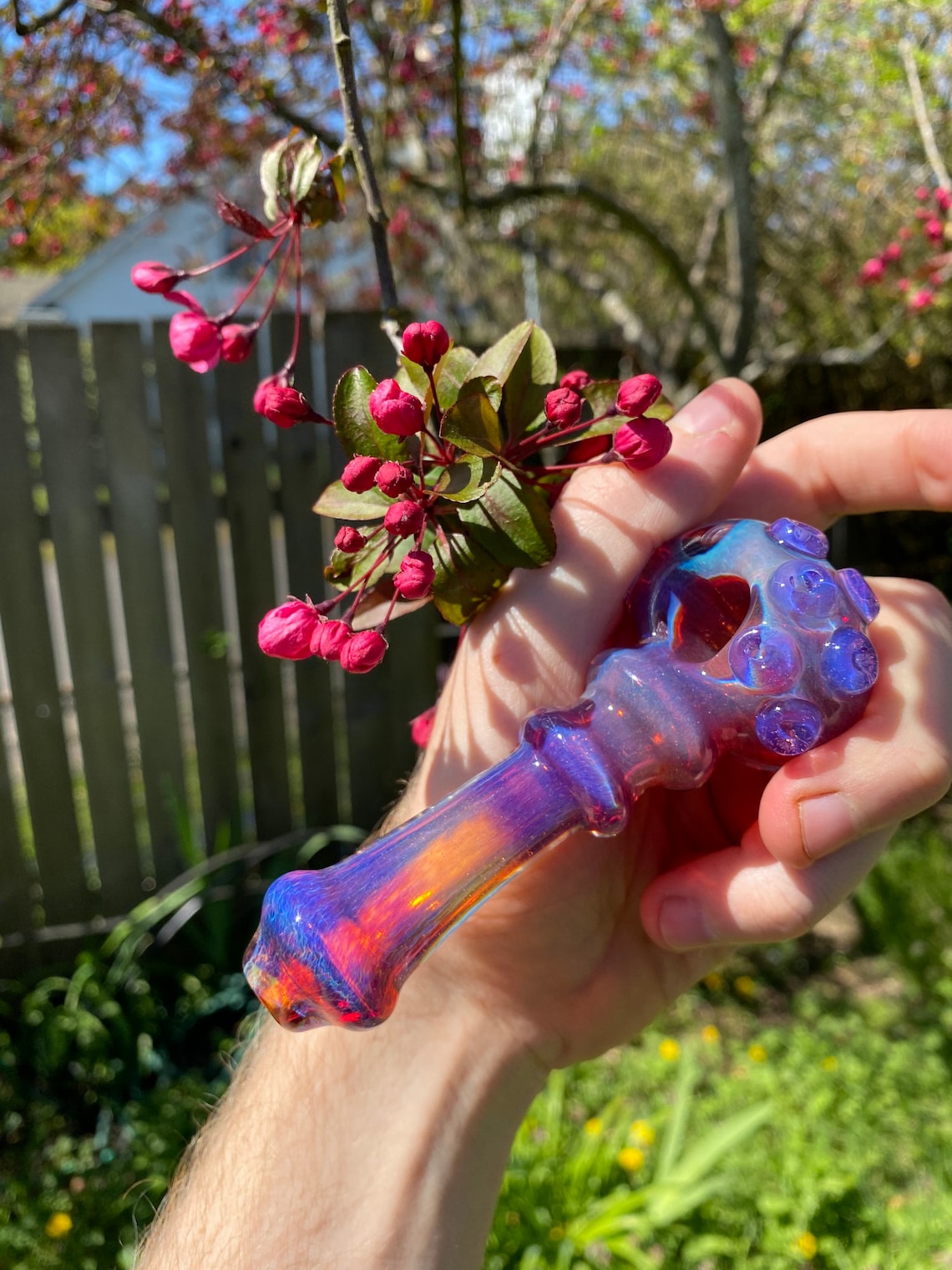 Amber Purple Pipe Purple Pipe Glass Pipe Heady Pipe Etsy