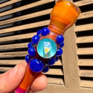 Heady Opal Chillum, Heady Chillum, Heady Pipe, Heady glass, Glass Chillum, Pipe, pipes, Glass Pipe, Rasta pipe, linework pipe, chillum