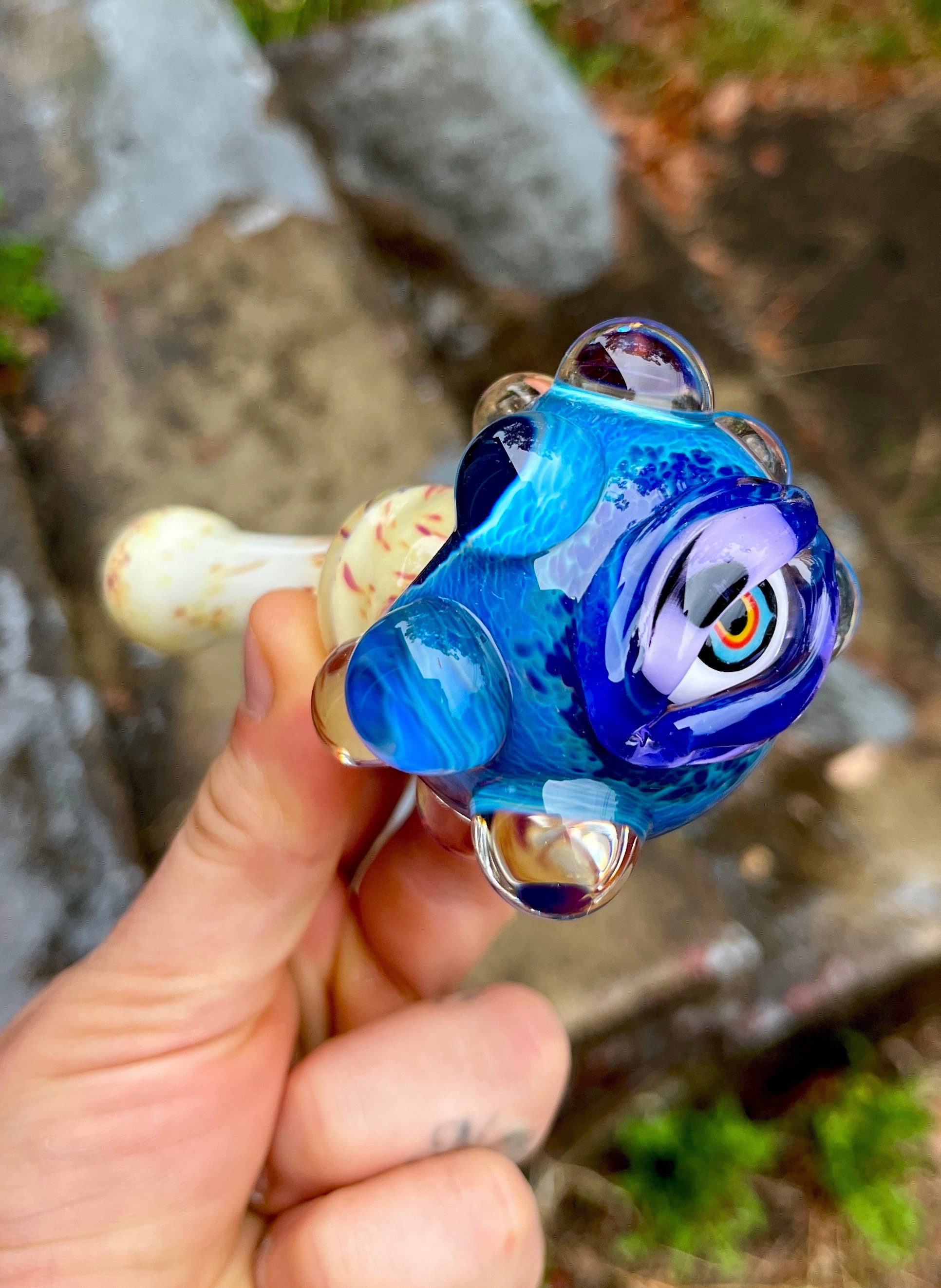 4 1/2 MIDNIGHT RUNNER Tobacco Smoking Glass Pipe Bowl THICK GLASS Pip –  The Hippie Momma Shop