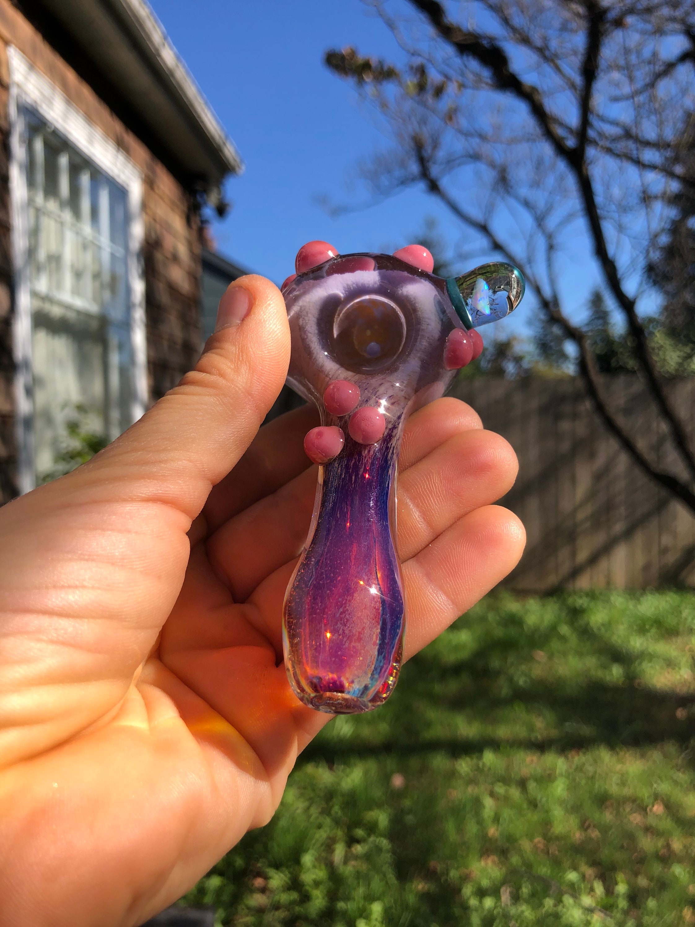 Pink opal pipe Heady Glass Pipe Girly pipe glass pipe hand Etsy