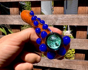 Dichro mushroom Pipe, Sparkly Pipe, Red dichro Pipe, Glass Pipe, Heady Pipe, Tobacco Pipe, Girly Pipe, Hippie pipe, pipes, heady glass