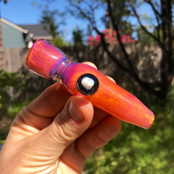 Heady pink opal pipe Heady One Hitter Chillum Unique girly purse pipe pipes princess rainbow glass pipe