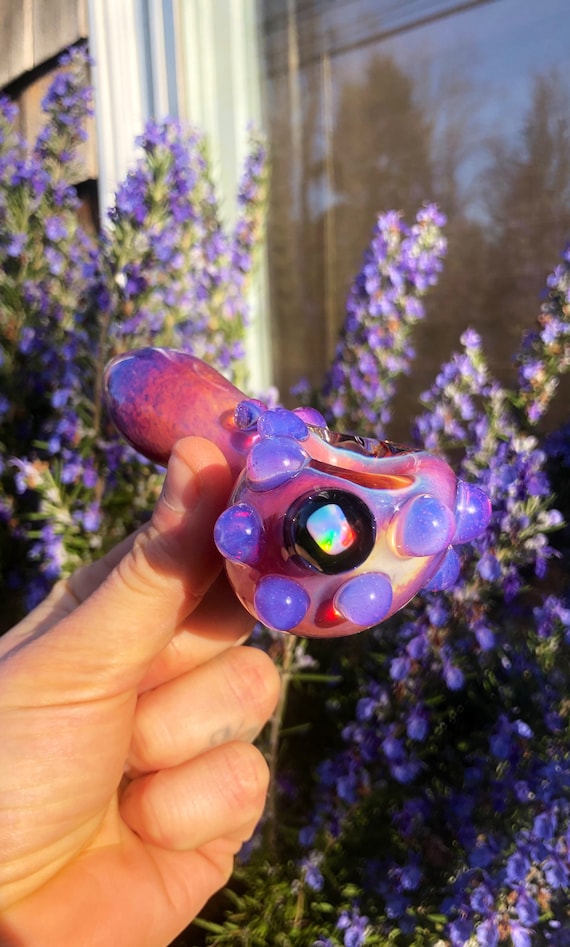 Girly Sparkle Opal Pipe Unique Purple Purse Pipe Girly Glass Smoking Pipe  Heady Glass Pipe Pipes - Etsy
