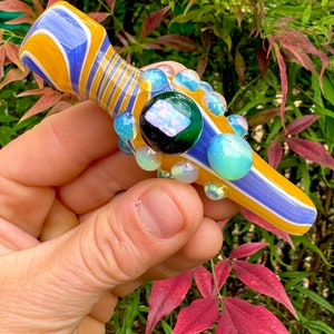Heady Opal Chillum, Heady Chillum, Heady Pipe, Heady glass, Glass Chillum, Pipe, pipes, Glass Pipe, Rasta pipe, linework pipe, chillum