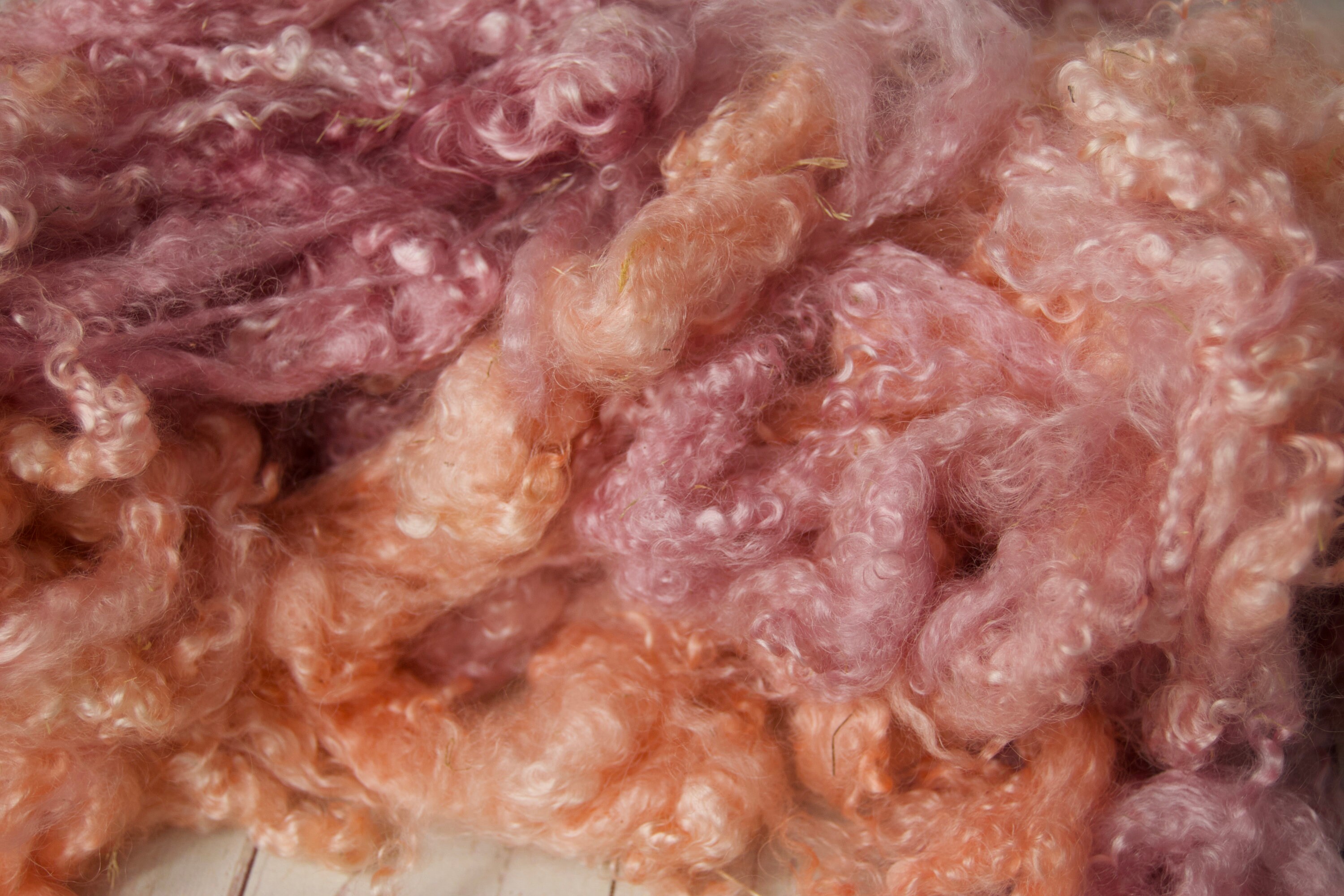 Hand dyed Mohair Fibre 50g. Shade Ripe Peaches Etsy