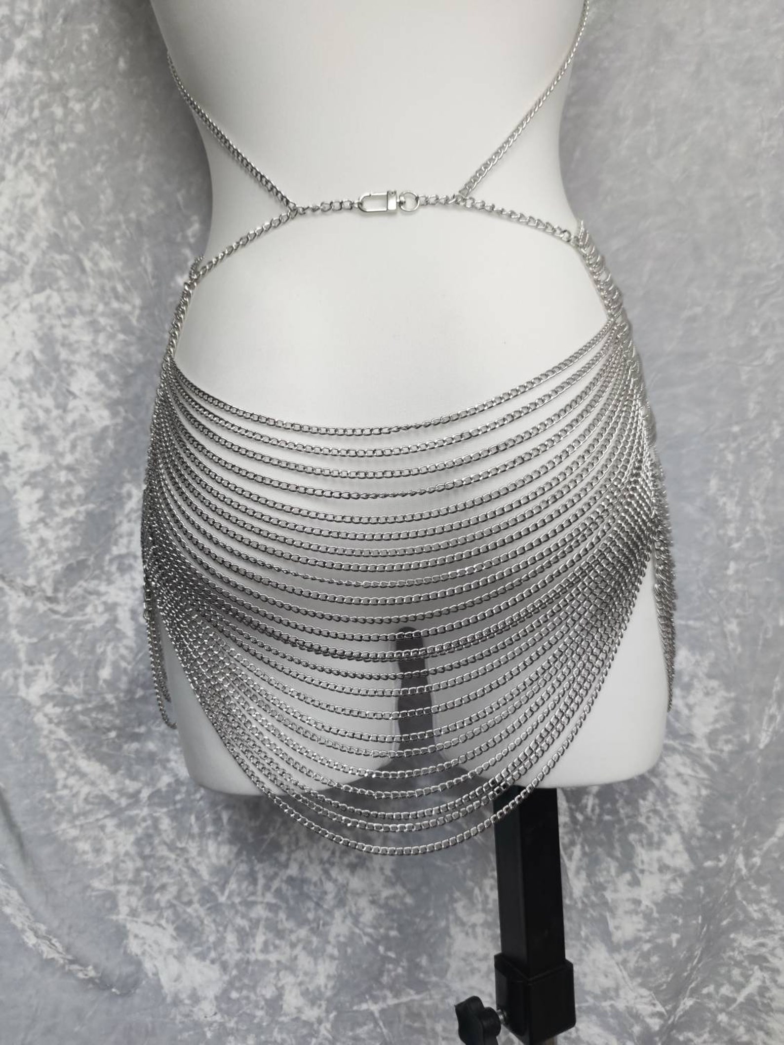 Chainmail dress of body chain Goddess dress of rave outfit Etsy