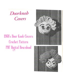 1960&#39;s Door Knob Covers Crochet Pattern PDF Digital Download