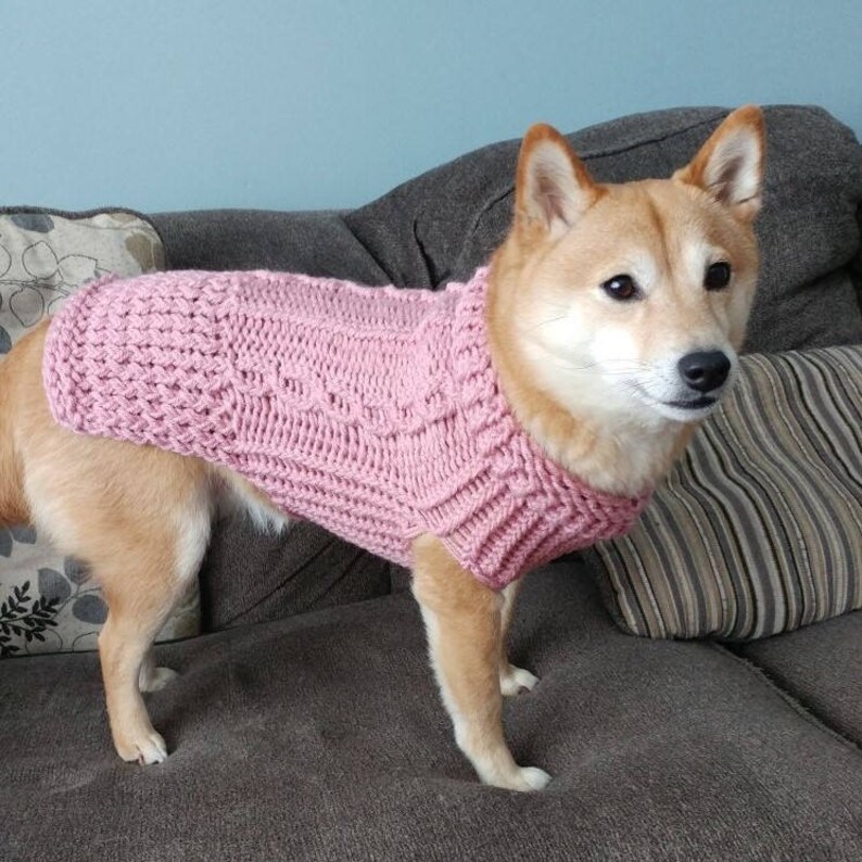 Dog Sweater Cable Knit Dog Sweater Knitted Dog Sweater Etsy