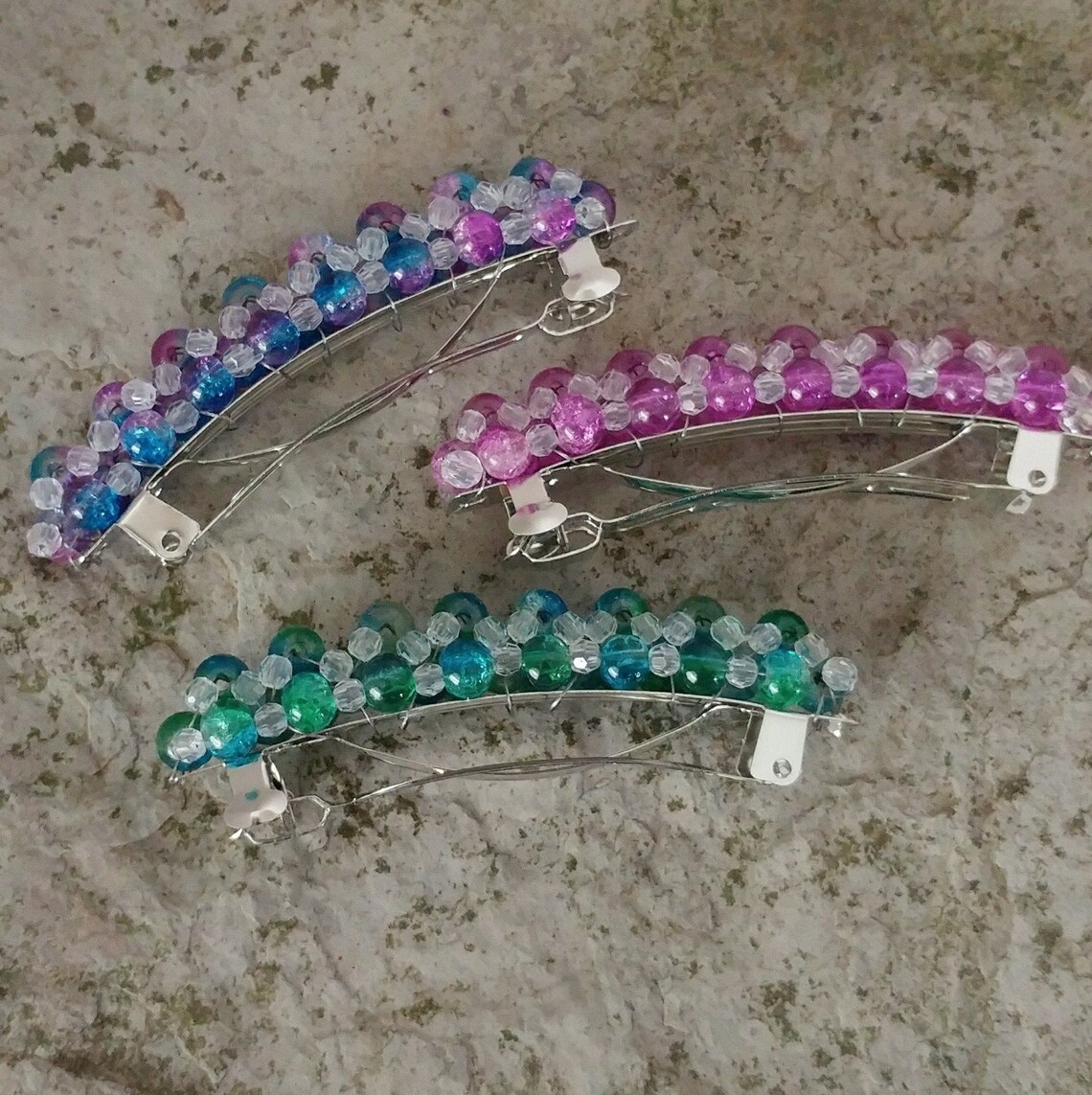 Barrettes Beaded barrettes Hair grips Hair fasteners Etsy