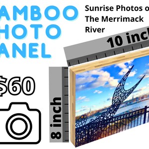 Merrimack River Sunrise Bamboo Photo Panel