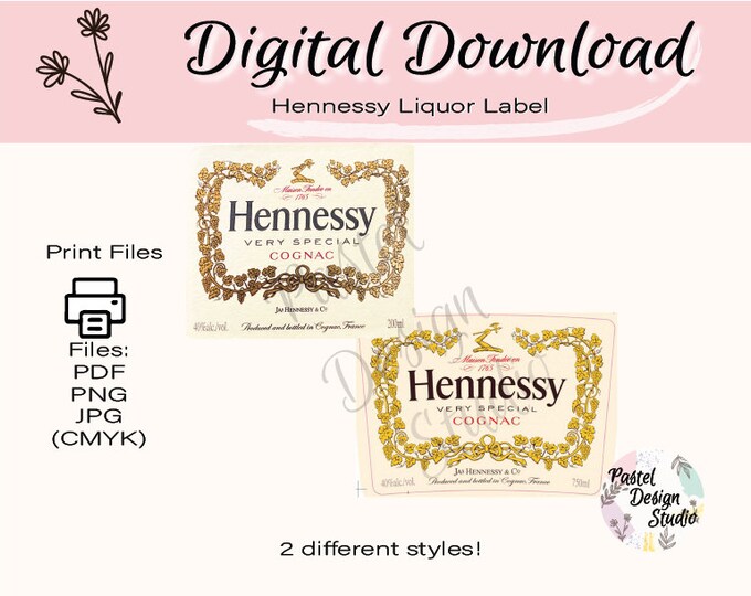 Hennessy Logo Digital Download// Hennessy// Logo Download// Cookie