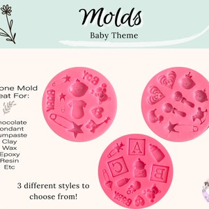 Baby Shower Silicone Mould Etsy