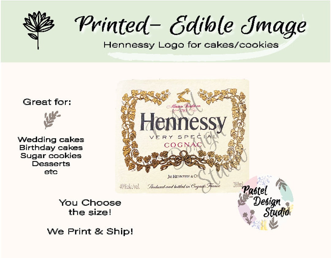 Hennessy Printed Edible Image// Hennessy Lover Cake//birthday Henny