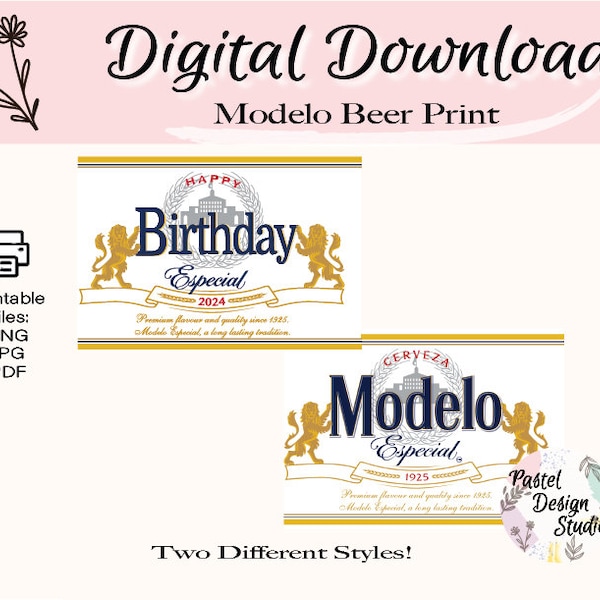 Modelo Logo Digital Download// Modelo Beer // Logo download// Cookie// Cake Wraps //Edible image // label Modelo liquor // Birthday Modelo