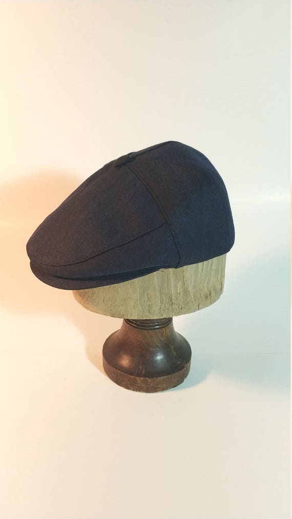 navy driving cap