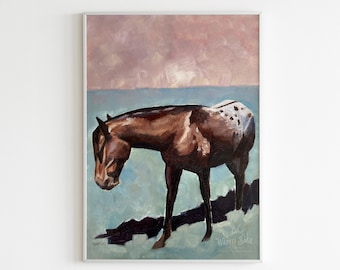 Appaloosa Horse Art Western Art Print Cowboy Painting Print Horse Art Oil Painting Ranch Home Decor Southwestern Art Print Talia Whatcott