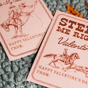 Rodeo Western Cowboy Valentine Cards DIY Printable Valentine Horses ...