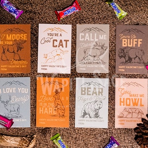 Western Wildlife Hunting Valentine Cards DIY Printable Valentine ...