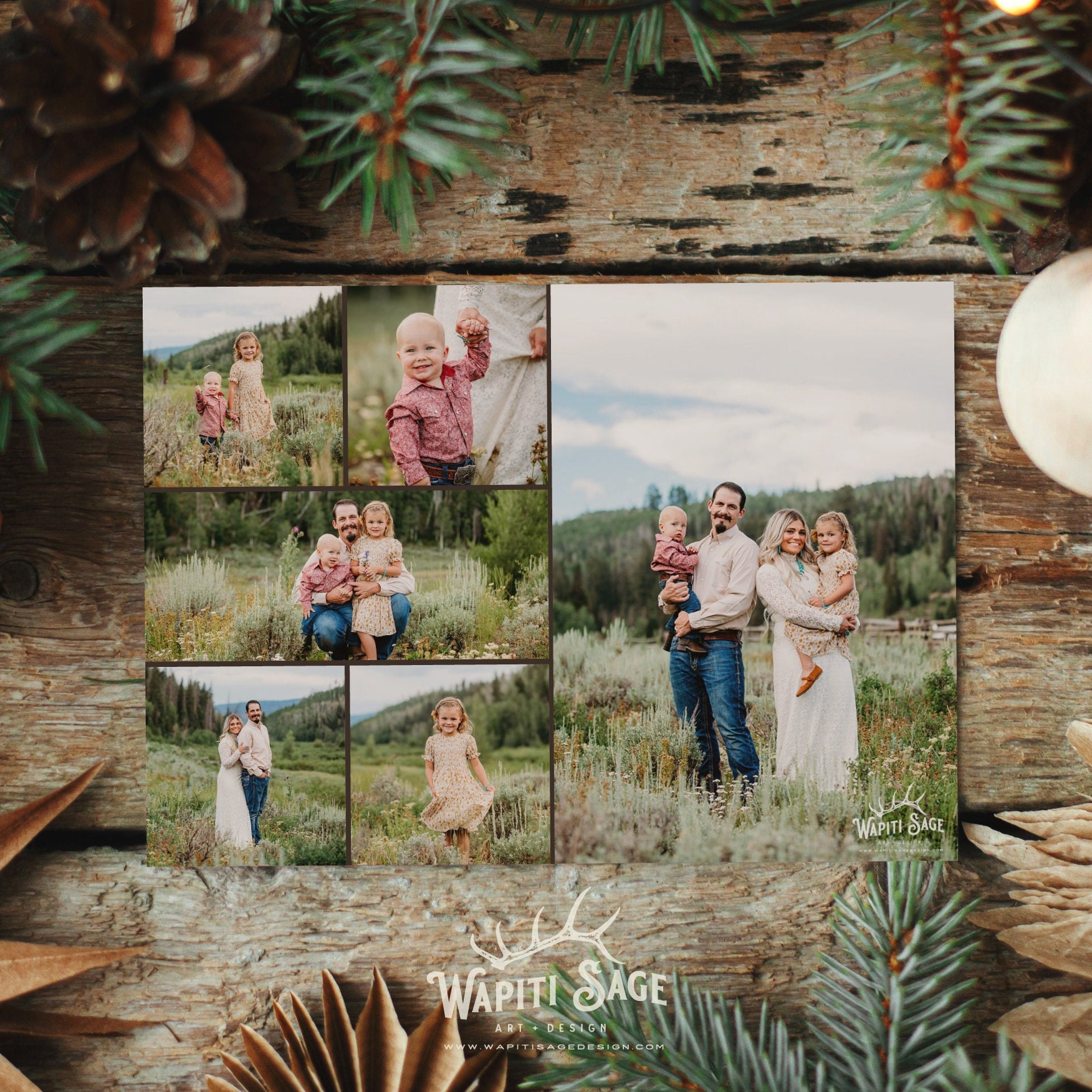 Rustic Christmas Photo Card Western Holiday Card Christmas Cowboy Photo
