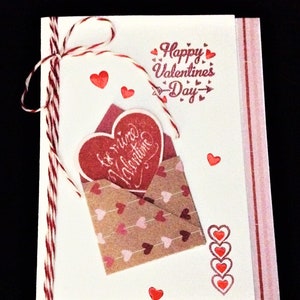 Feliz día de San Valentín con carta de corazón