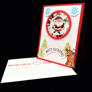 Santa Shaker Christmas Card
