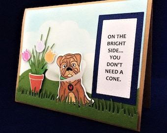 Get Well Cone Of Shame Greeting Card