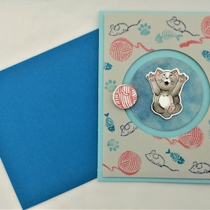Tarjeta de felicitación de Cat Spinner