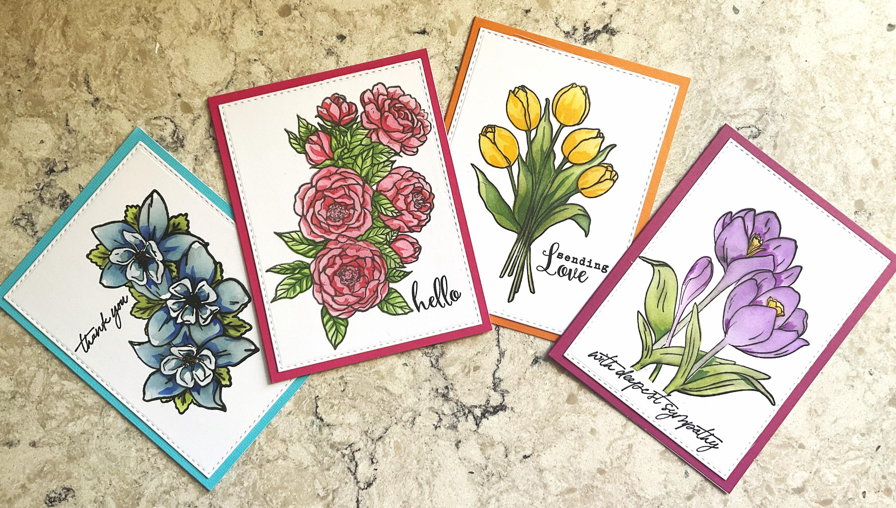 Spring Flowers Note Card Set - Etsy